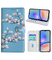 Ntech Samsung Galaxy A05s Bookcase met blossom bloemen