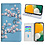 Ntech Hoesje geschikt voor Samsung Galaxy A13 5G Bookcase met blossom bloemen print