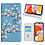 Ntech Hoesje geschikt voor Samsung Galaxy A14 Bookcase met blossom bloemen print