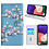 Ntech Hoesje geschikt voor Samsung Galaxy A22 Bookcase met blossom bloemen print