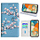 Ntech Hoesje geschikt voor Samsung Galaxy A23 Bookcase met blossom bloemen print