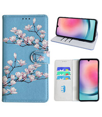 Ntech Samsung Galaxy A24 Bookcase met blossom bloemen