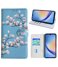Ntech Samsung Galaxy A34 Bookcase met blossom bloemen