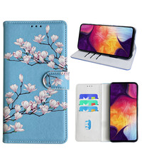Ntech Samsung Galaxy A50 Bookcase met blossom bloemen