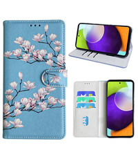 Ntech Samsung Galaxy A52 Bookcase met blossom bloemen