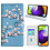 Ntech Hoesje geschikt voor Samsung Galaxy A52 Bookcase met blossom bloemen print