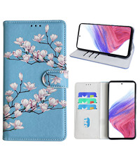 Ntech Samsung Galaxy A53 Bookcase met blossom bloemen