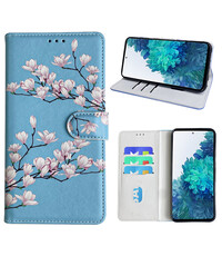 Ntech Samsung Galaxy S20 FE 5G Bookcase met blossom bloemen