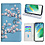 Ntech Hoesje geschikt voor Samsung Galaxy S21 FE Bookcase met blossom bloemen print