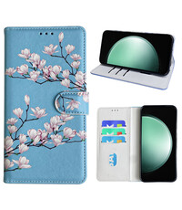 Ntech Samsung Galaxy S23 FE Bookcase met blossom bloemen