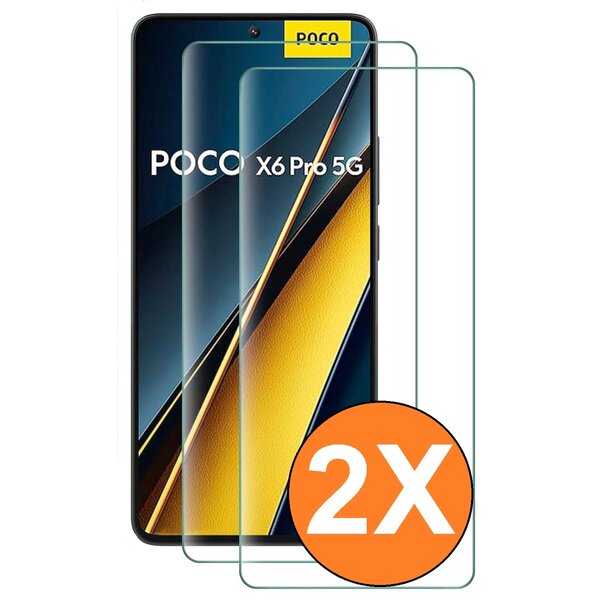 Ntech Screenprotector geschikt voor Xiaomi Poco X6 Pro 5G / Poco F6 Pro 5G - gehard Glas Tempered Glass - 2 Stuks