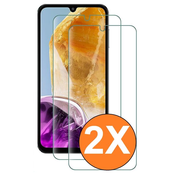 Ntech Screenprotector geschikt voor Samsung Galaxy M15 / A15 5G - gehard Glas Tempered Glass - 2 Stuks