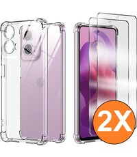 Ntech Hoesje geschikt voor Moto G24 transparant Anti Shock silicone