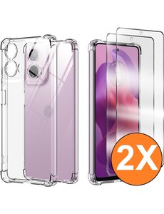 Ntech Hoesje geschikt voor Moto G24 transparant Anti Shock silicone