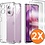Ntech Hoesje geschikt voor Moto G24 transparant Anti Shock silicone Moto G04 hoesje Met gehard glas Screenprotector - 2 pack
