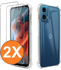 Ntech Hoesje geschikt voor Moto G34 transparant Anti Shock silicone