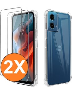 Ntech Hoesje geschikt voor Moto G34 transparant Anti Shock silicone
