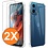 Ntech Hoesje geschikt voor Moto G34 transparant Anti Shock silicone hoesje Met gehard glas Screenprotector - 2 pack