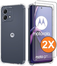 Ntech Hoesje geschikt voor Moto G84 transparant Anti Shock silicone