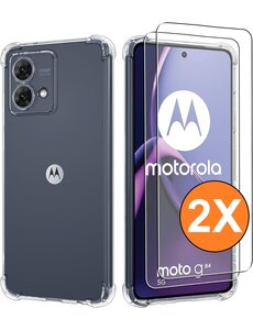 Ntech Hoesje geschikt voor Moto G84 transparant Anti Shock silicone