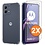 Ntech Hoesje geschikt voor Moto G84 transparant Anti Shock silicone hoesje Met gehard glas Screenprotector - 2 pack