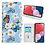 Ntech Hoesje geschikt voor Samsung Galaxy A13 4G Bookcase met Bloemen vlinder print