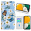 Ntech Hoesje geschikt voor Samsung Galaxy A13 5G Bookcase met Bloemen vlinder print