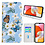 Ntech Hoesje geschikt voor Samsung Galaxy A14 Bookcase met Bloemen vlinder print