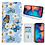 Ntech Hoesje geschikt voor Samsung Galaxy A20e Bookcase met Bloemen vlinder print