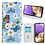 Ntech Hoesje geschikt voor Samsung Galaxy A32 5G Bookcase met Bloemen vlinder print