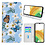 Ntech Hoesje geschikt voor Samsung Galaxy A33 (4G/5G) Bookcase met Bloemen vlinder print