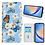 Ntech Hoesje geschikt voor Samsung Galaxy A34 Bookcase met Bloemen vlinder print