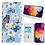 Ntech Hoesje geschikt voor Samsung Galaxy A50 Bookcase met Bloemen vlinder print