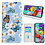Ntech Hoesje geschikt voor Samsung Galaxy A51 Bookcase met Bloemen vlinder print