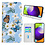 Ntech Hoesje geschikt voor Samsung Galaxy A52 Bookcase met Bloemen vlinder print