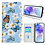 Ntech Hoesje geschikt voor Samsung Galaxy A55 Bookcase met Bloemen vlinder print