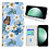 Ntech Hoesje geschikt voor Samsung Galaxy S23 FE Bookcase met Bloemen vlinder print