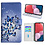 Ntech Hoesje geschikt voor Samsung Galaxy A13 4G Bookcase met Blauw vlinder print