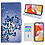Ntech Hoesje geschikt voor Samsung Galaxy A14 Bookcase met Blauw vlinder print