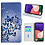 Ntech Hoesje geschikt voor Samsung Galaxy A22 Bookcase met Blauw vlinder print
