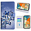 Ntech Hoesje geschikt voor Samsung Galaxy A23 Bookcase met Blauw vlinder print