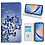 Ntech Hoesje geschikt voor Samsung Galaxy A34 Bookcase met Blauw vlinder print