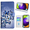 Ntech Hoesje geschikt voor Samsung Galaxy A52 Bookcase met Blauw vlinder print