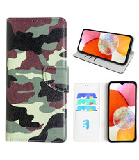 Ntech Samsung Galaxy A14 Bookcase met camouflage