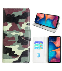 Ntech Samsung Galaxy A20e Bookcase met camouflage