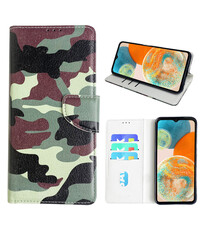 Ntech Samsung Galaxy A23 Bookcase met camouflage
