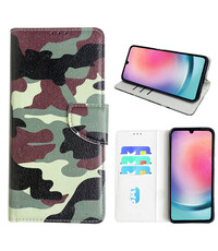 Ntech Samsung Galaxy A24 Bookcase met camouflage