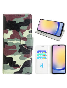 Ntech Samsung Galaxy A25 Bookcase met camouflage