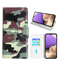 Ntech Samsung Galaxy A32 5G Bookcase met camouflage