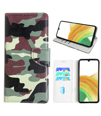 Ntech Samsung Galaxy A33 (4G/5G) Bookcase met camouflage